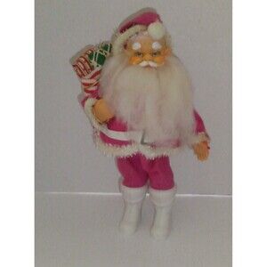 Rare Vintage 1950's Pink Santa Claus w/Toy Bag Japan
